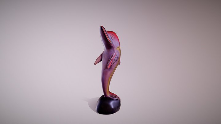 Dolphin Statue 3D Model