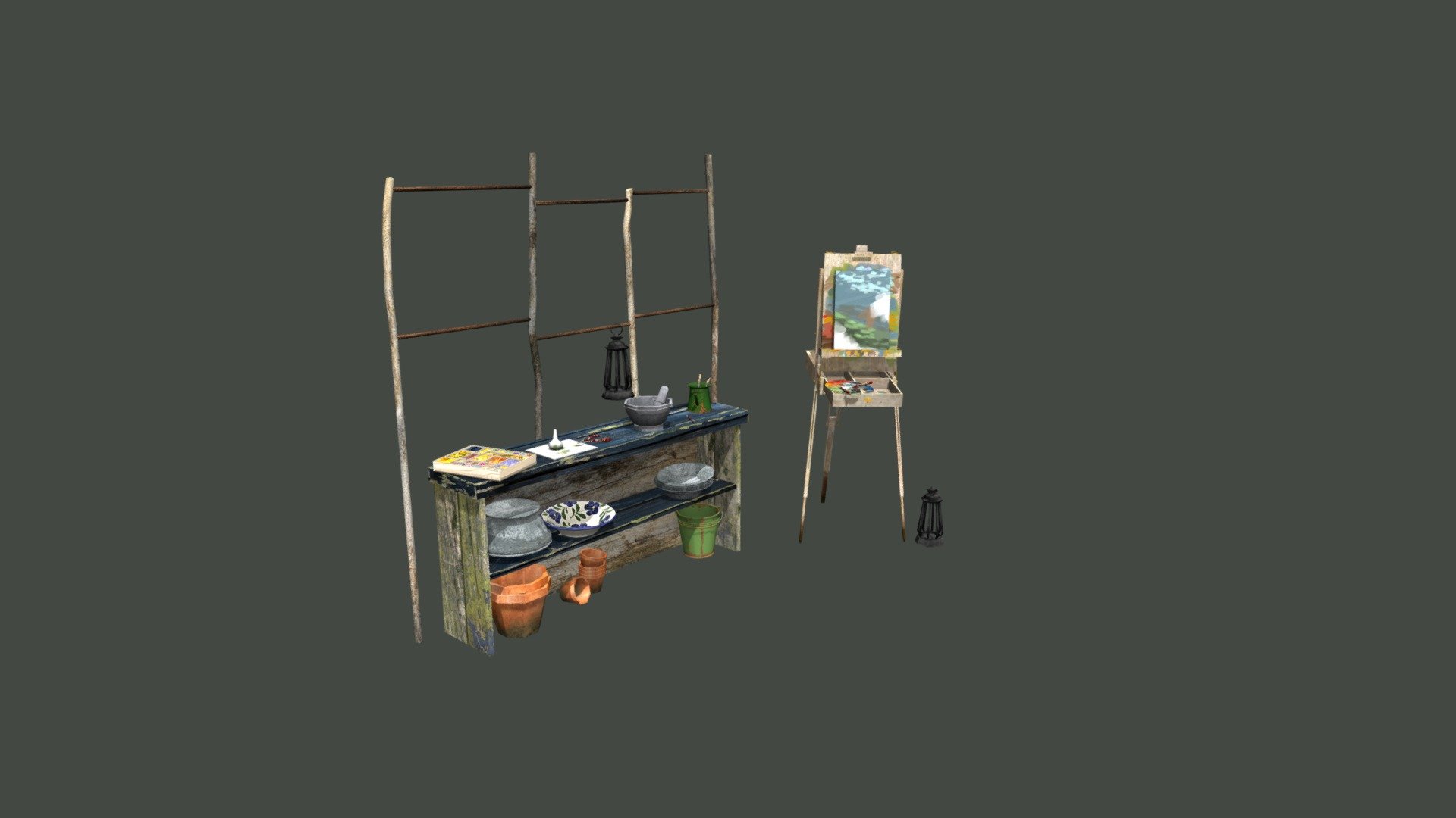 Eco House - Texture 2 More detailed props - 3D model by Emilly_Lischka ...