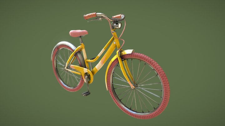 Toon Bike 3D Model