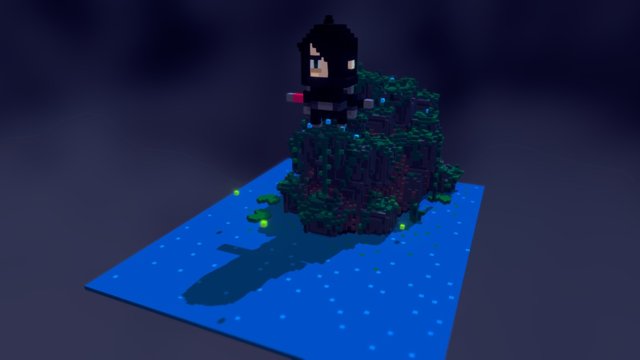 Nightfall and Fireflies 3D Model