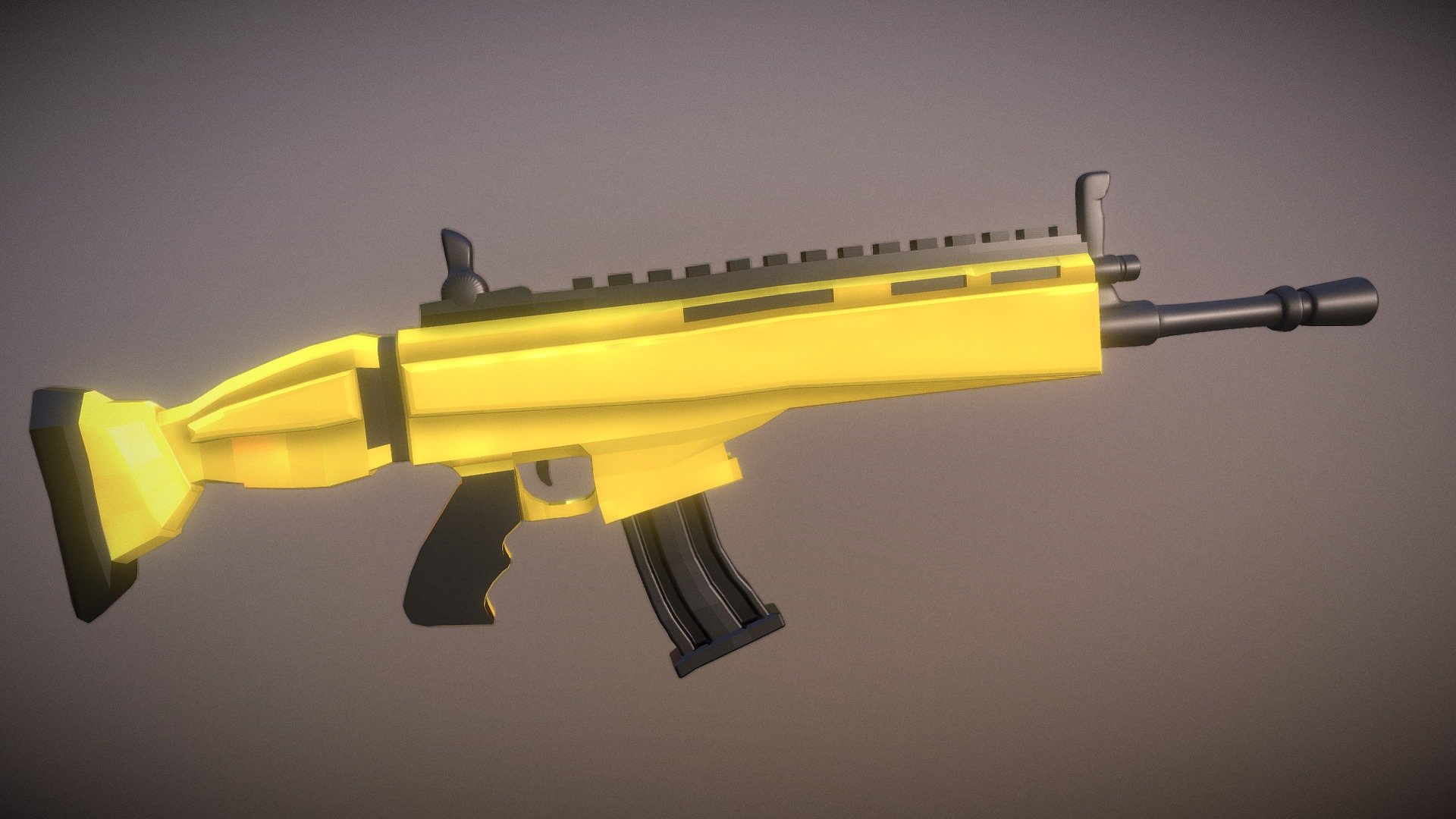 GOLD Scar-L - Download Free 3D model by Omer Bhatti (@OmerBhatti