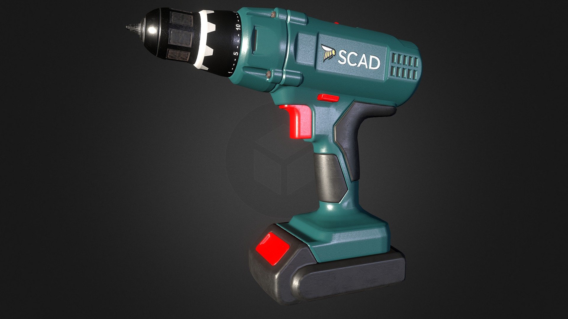 Cordless Drill - 3D model by SCAD Clark Hall Model Shop (@scadclarklab ...