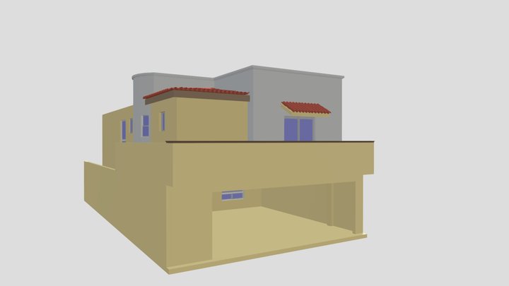 Modern House Mexico 3D Model (Blender FBX)
