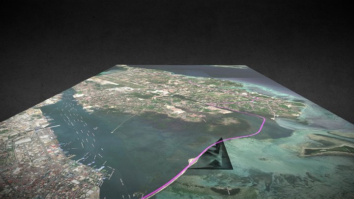 Ironman Cebu 70.3 - CYCLING ROUTE MAP 3D Model
