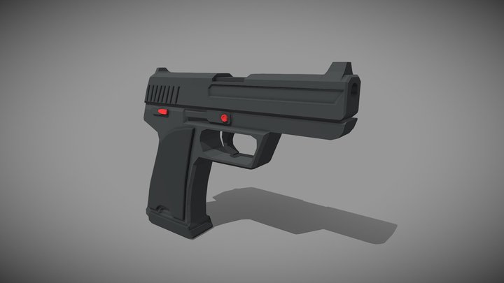USP pistol 3d model 3D Model