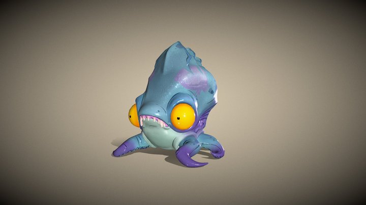 Slug Creature 3D Model
