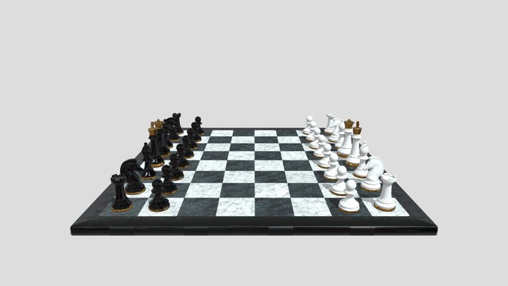 Full Chess Set 3D Model