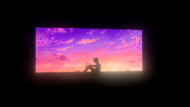 Boy with Sky 3D Model