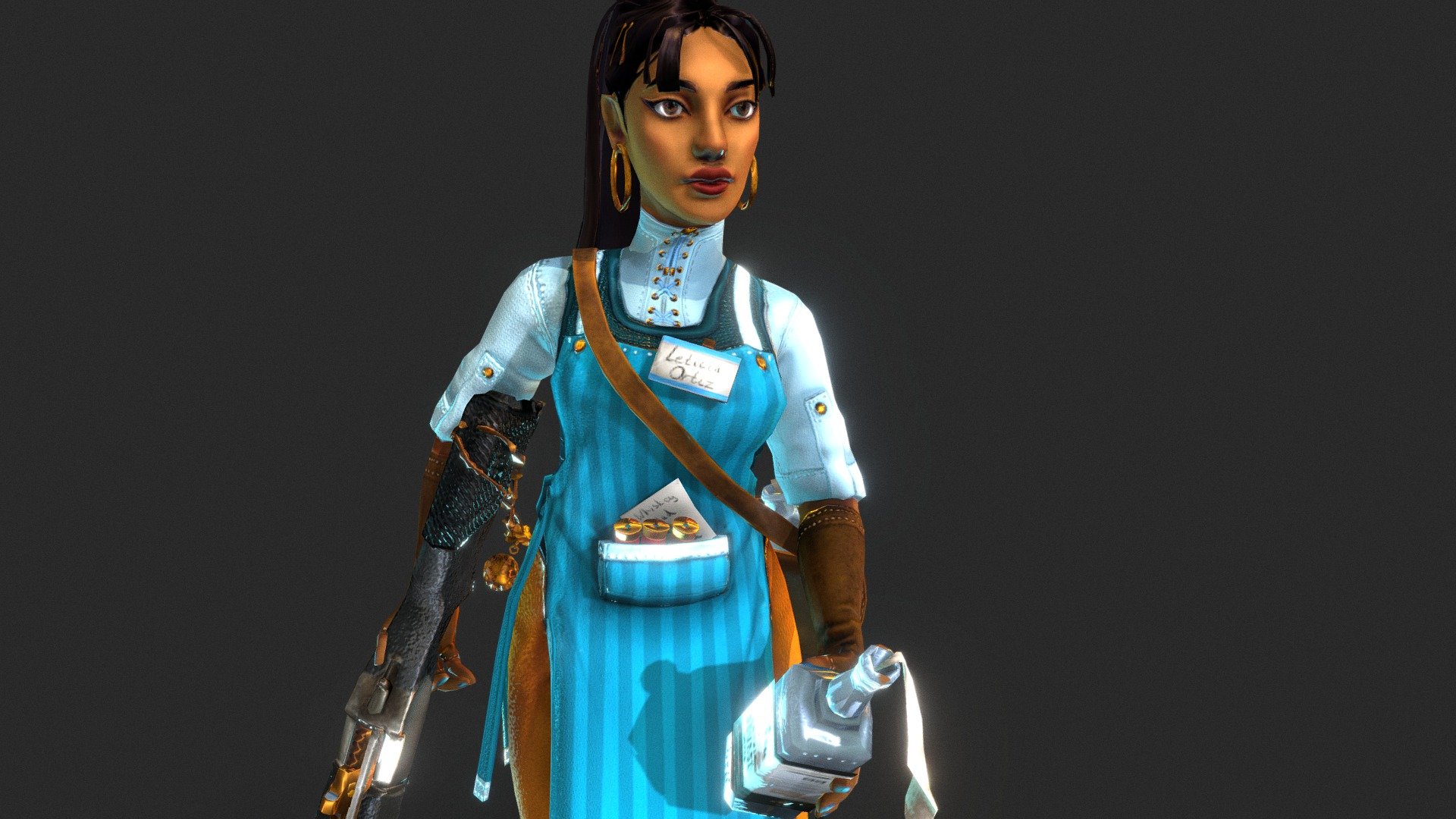 Barmaid - 3D model by Larolei Low Poly (@strix567) [9deda2b] - Sketchfab