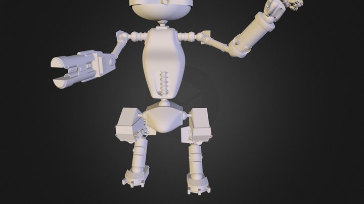 Gold Robot 3D Model