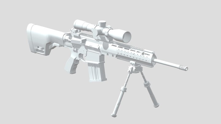 Knt 76 marksman rifle 3D Model