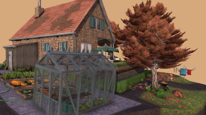 DAE Diorama Grandma's House 3D Model