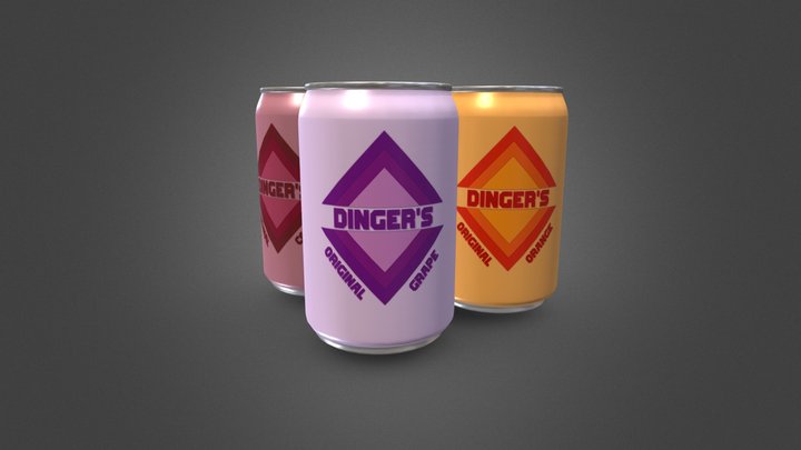 Dinger's Delicious Original Sodas 3D Model