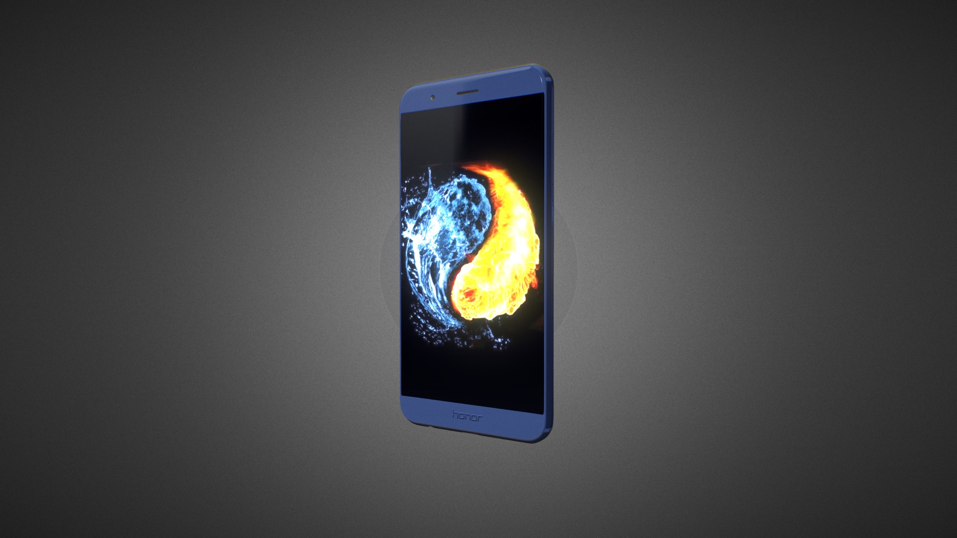 3D model Huawei Honor 8 Pro for Element 3D - This is a 3D model of the Huawei Honor 8 Pro for Element 3D. The 3D model is about a cell phone with a colorful image on the screen.