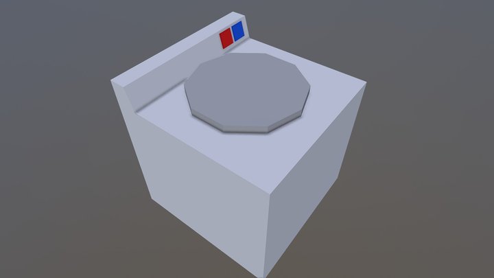 Low Poly Washing Machine (Unturned) 3D Model