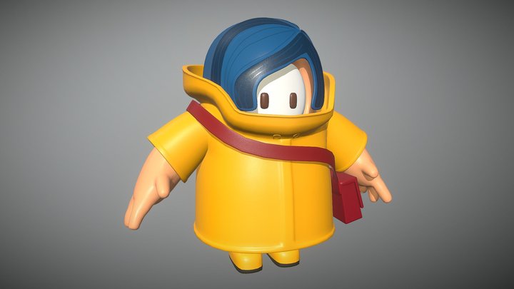 Coraline Fall Guys Skin 3D Model