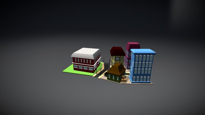 Small City 3D Model