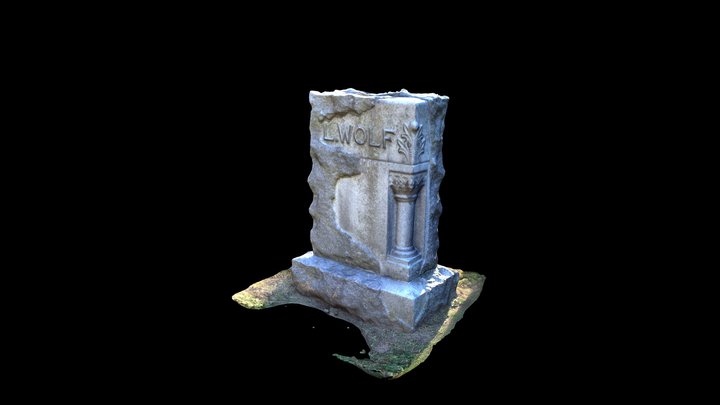 L. Wolf Stone Monument 3D Model