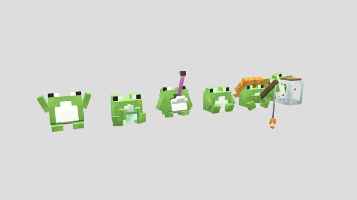 Frog Chibis | Minecraft Models 3D Model