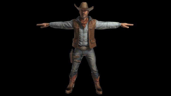 Cowboy - western 01 3D Model