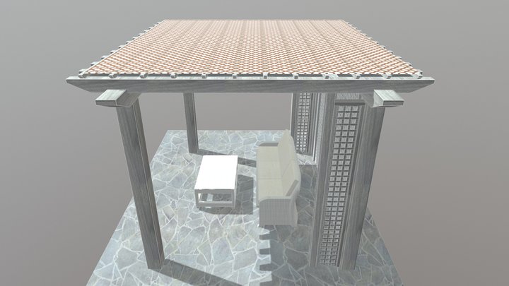 North Woods Pergola 3D Model