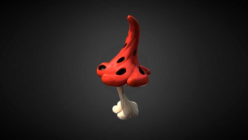 Fantasy Mushroom 02 - Game Ready 3D Model