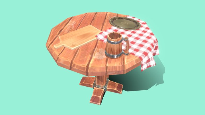 Cat picnic table 3D Model