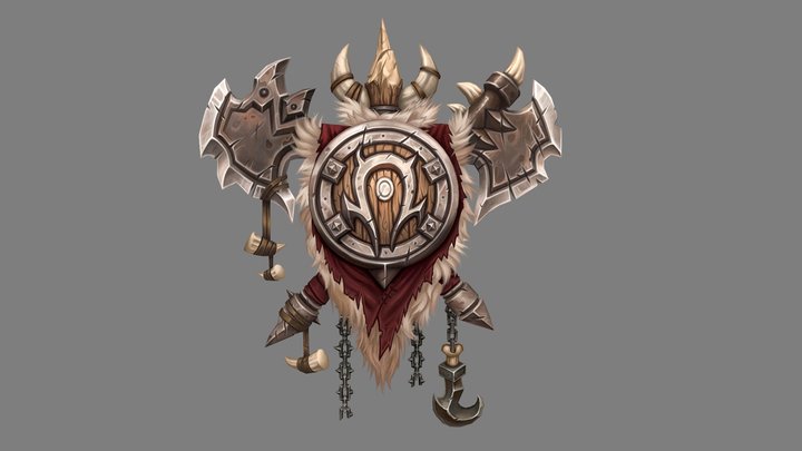 Maghar Orc Crest 3D Model