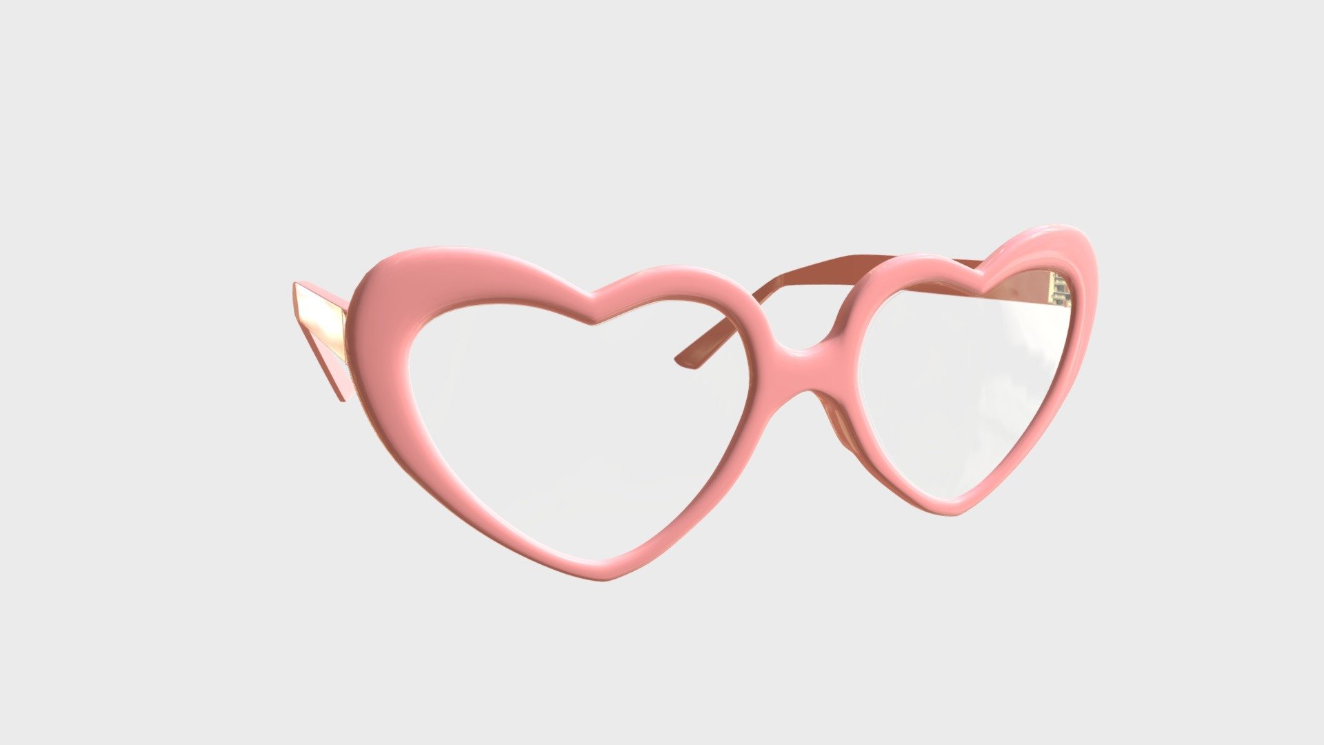 Glasses heart shaped Buy Royalty Free 3D model by