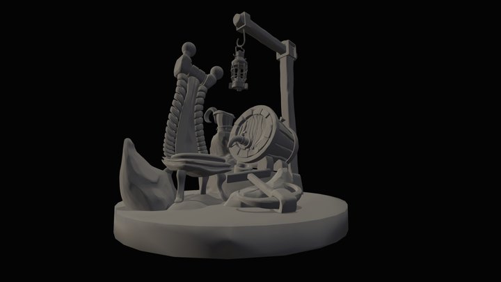 Pirate Camp 3D Model