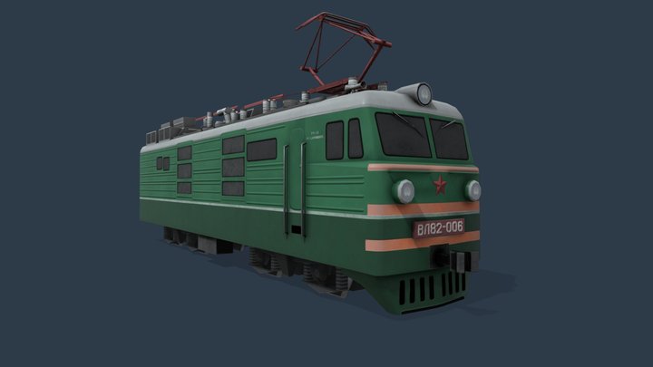 Soviet electric locomotive VL82 3D Model