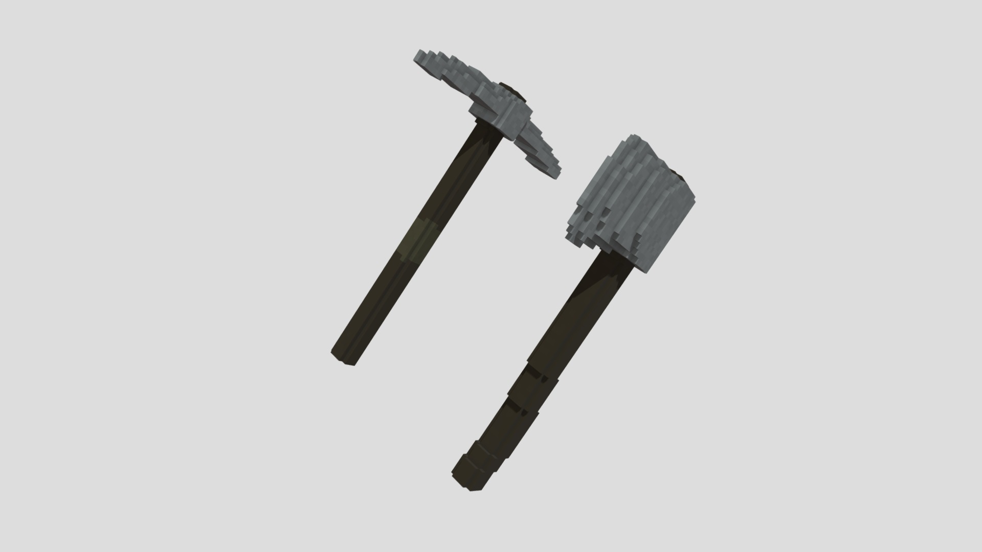 3D model Axe and Pickaxe -64- - This is a 3D model of the Axe and Pickaxe -64-. The 3D model is about a close-up of a knife.