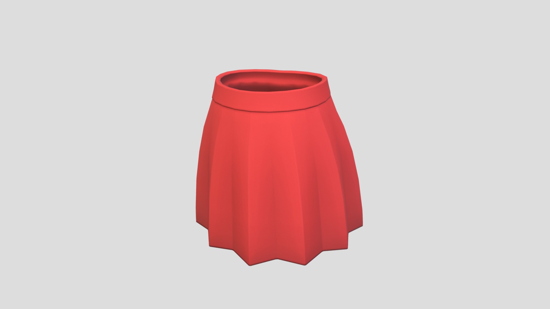 3D model Skirt - This is a 3D model of the Skirt. The 3D model is about a red plastic container.