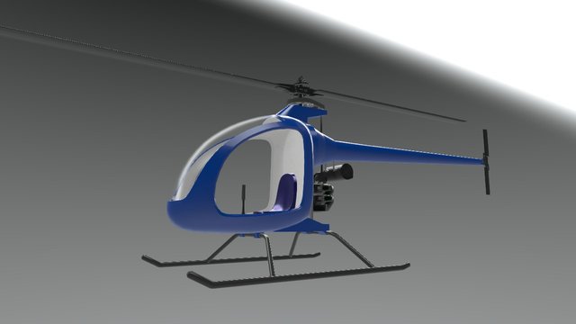 Ultralight Helicopter 3D Model