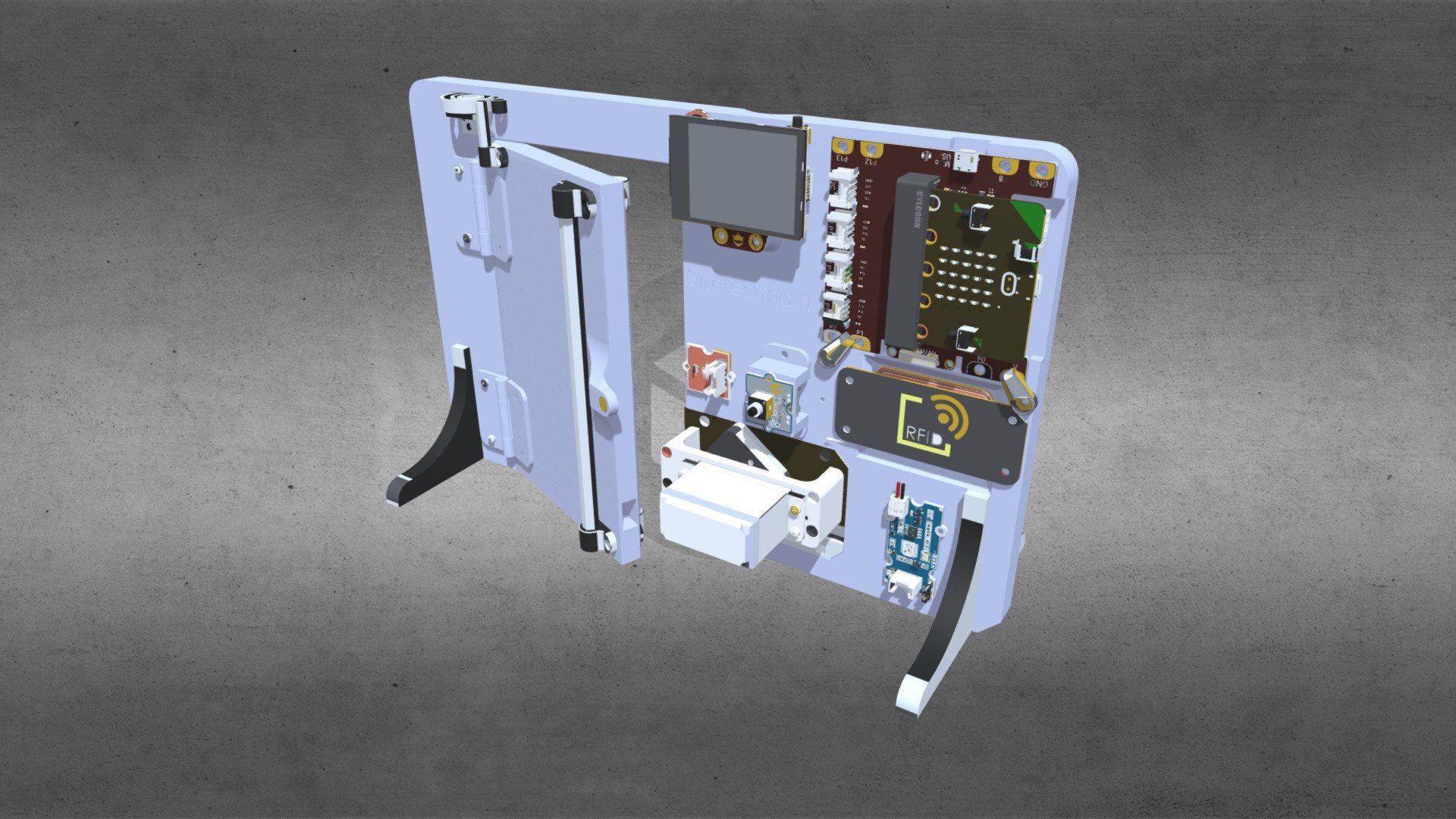 Serrure automatisée / Automated lock — Sketchfab embed 3D viewer