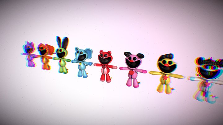 Smiling Critters Fixed Colored Ppt Ch3 3D Model
