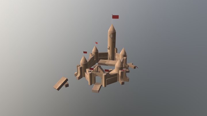 Wood Castle 3D Model