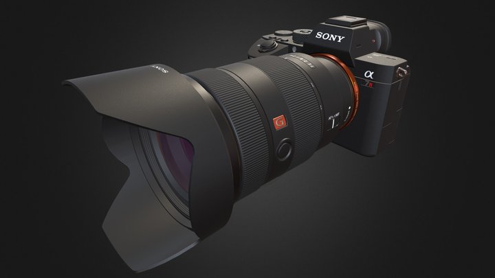 Sony α7R III with FE 24-70 mm F2.8 GM. Animated. 3D Model