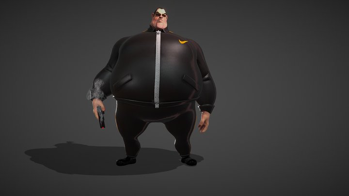 Fat yakuza 3D Model