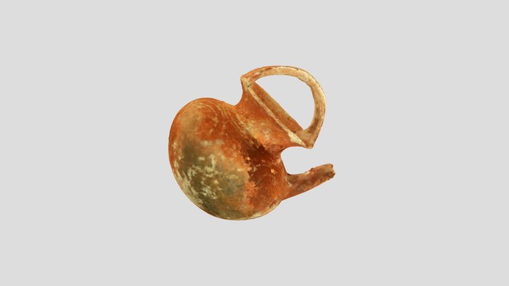 Maya Preclassic Incised Spouted Vessel 3D Model