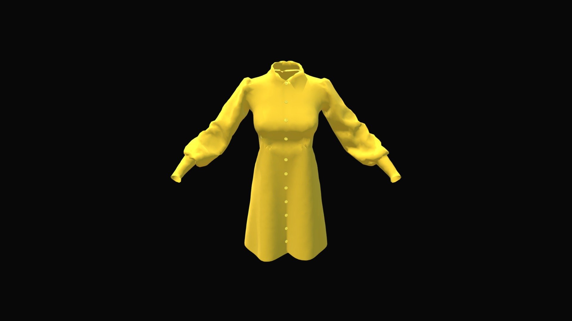Dress with puffed sleeves