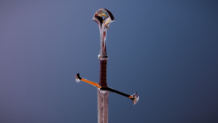 The Lord of the Rings - Anduril sword 3D Model