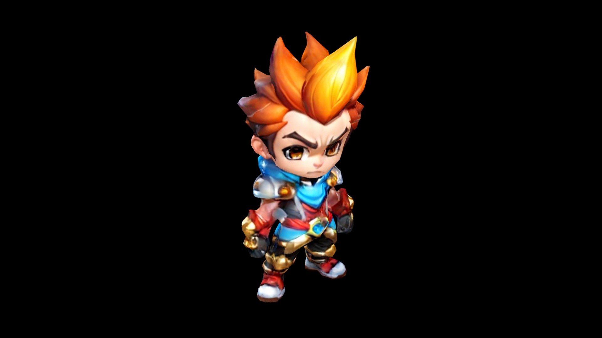 An Orange-haired Boy With Brown Eyes And A Fiery - Download Free 3d 