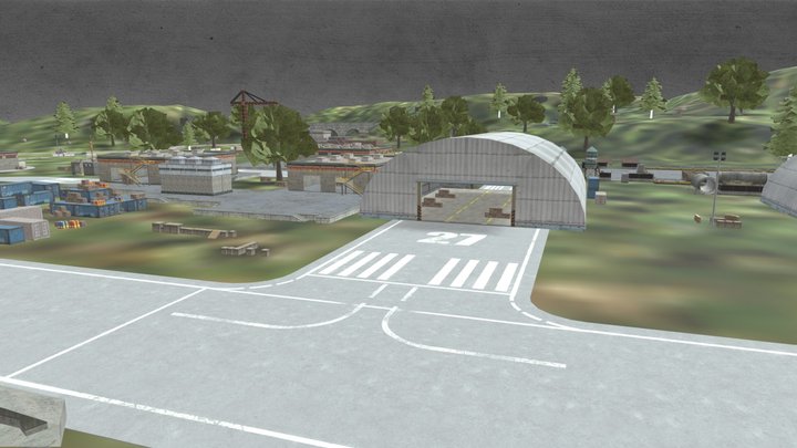 Free Fire Old Hangar 3D Model 3D Model