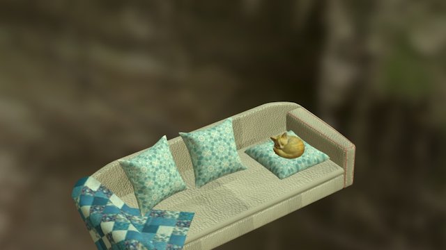 Example (Cat on the sofa) 3D Model