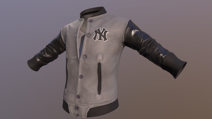 NY Letterman Jacket 3D Model