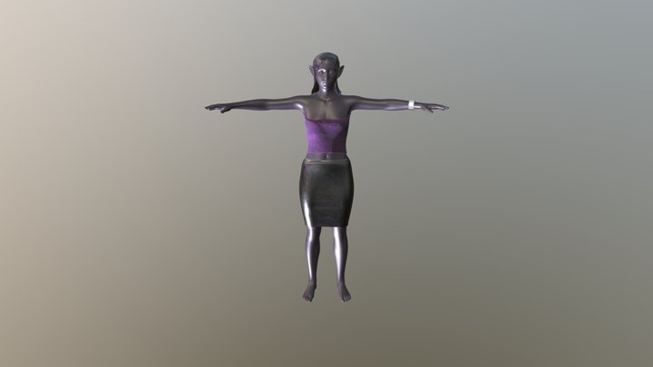 Female Elf 3D Model