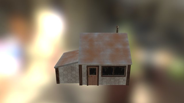 Broken Concret House 3D Model