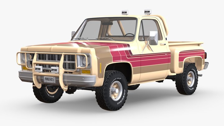 GENERIC 4WD STEPSIDE PICKUP TRUCK 11 3D Model