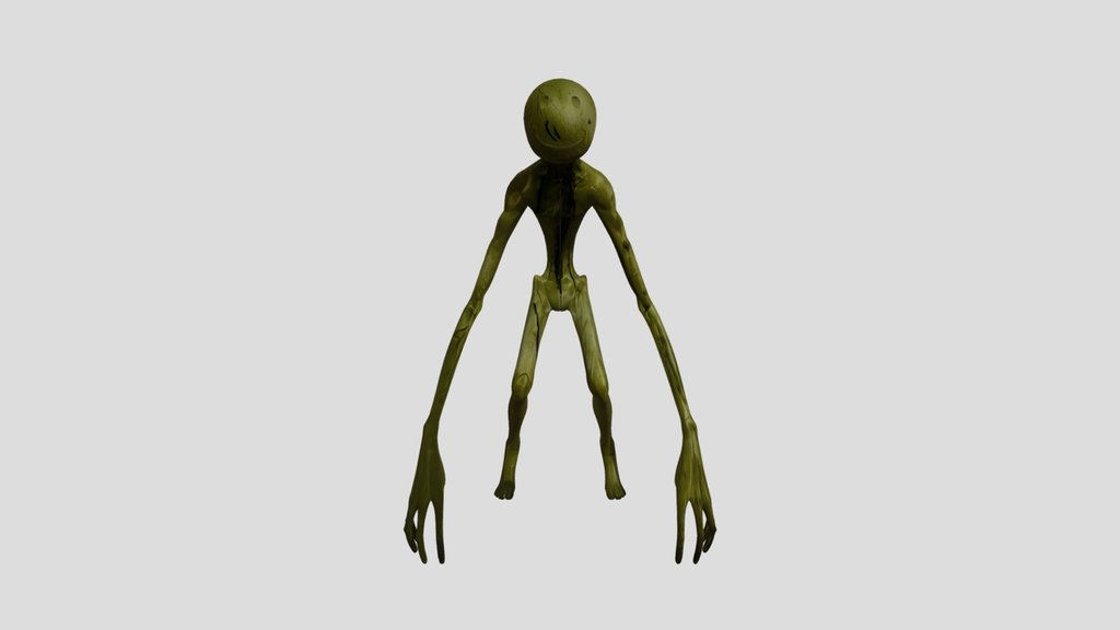 Smiley-faced horror entity in backrooms